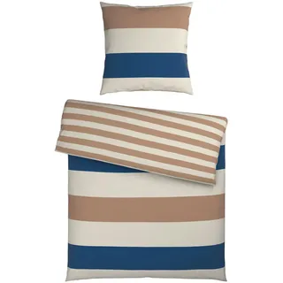 Esposa Wendebettwäsche, Beige, Textil, Streifen, 155x220 cm, pflegeleicht, Schlaftextilien, Bettwäsche, Bettwäsche, Renforcé-Bettwäsche