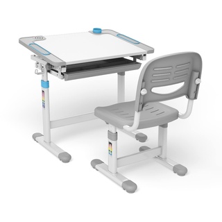 Ergo Office ER-418 Ergonomischer Kinderschreibtisch mit Stuhl und Schublade Kinder-Schultisch bis 75kg Schülerschreibtisch Höhenverstellbar und Neigbar