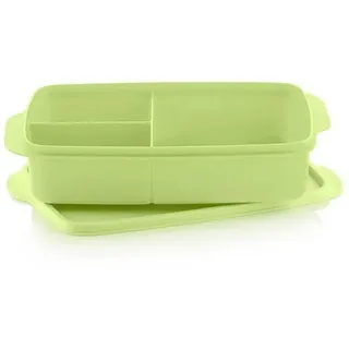 TUPPERWARE Lunchbox Tupperware Eco+ Snackbox mit Unterteilung in grün