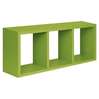 Homemania Tristano Wandregal für Wohnzimmer, Schlafzimmer, Büro, MDF, Grün, 70 x 30 x 15,5 cm
