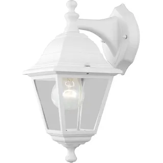 EGLO Außenwandleuchte Aluminium, Glas, Stahl spritzwassergeschützt E27 max. 60W IP44 weiß
