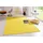 Indoor Teppich Fancy – Wohnzimmerteppich einfarbig Modern Velours Teppich für Esszimmer, Wohnzimmer, Kinderzimmer, Flur, Schlafzimmer, Küche – Gelb, 100x150cm