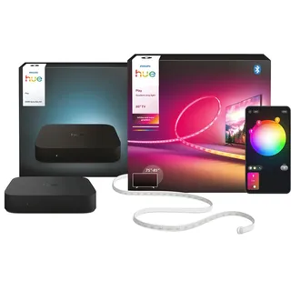 Philips Hue Play Gradient LED-Streifen 75 bis 85 Zoll TV + HDMI Sync Box 4K