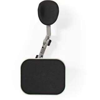 NEDIS Ergonomische Armauflage - Drehbar - Schreibtisch - Mit Mauspad - Bietet Komfort und Halt - Nimmt den Druck von Ihrem Handgelenk und Ihrer Schulter - Metall Aluminium/Schwarz ERGOCAR100ME