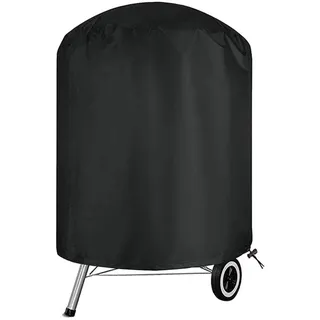 NETUME Grillabdeckung Grill Abdeckhaube wasserdichte und Robuste Runder Kugelgrill Abdeckung, BBQ Abdeckhaube Gasgrill, Winddicht, UV- und Wasserdicht, Mit Kordelzug (71x73 cm) Schwarz