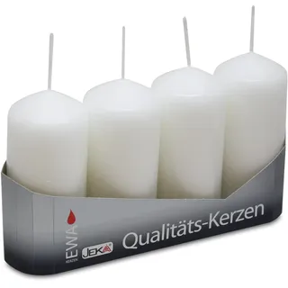 OLShop AG 3er Pack Stumpenkerzen weiß, ca. 40 x 90 mm (3 x 4 Stück) Kerze Kaminkerze Laternenkerze Dekoration