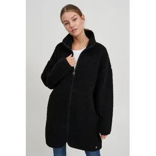 OXMO Kurzmantel OXTova Teddymantel mit Stehkragen schwarz S