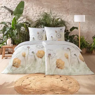 Estella Estrella Pusteblume Satin Beige 135 x 200 cm + 80 x 80 cm