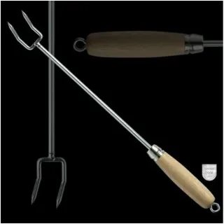 Schneider Grillgeräte Grillbesteck Grill-Gabel 50 cm Edelstahl silberfarben
