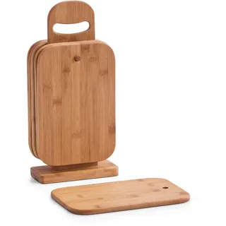 Zeller Brettchenständer Bambus 7-tlg. 15 x 7 x 32 cm Braun