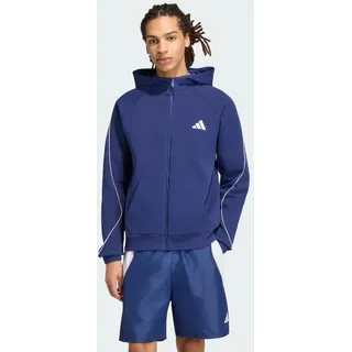adidas Stadium Small Logo Full-Zip Hoodie Herren Dark Blue XL