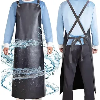 Wasserdichte Gummischürze, Strapazierfähige Vinylschürze, Verstellbar, Dicke Schürze Für Restaurant, Spülküche, Metzgerei