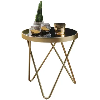 KADIMA DESIGN PARMA Schwarz Gold 42 x 46 x 42 cm