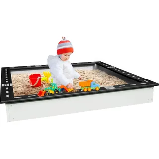 Sunny Sandkasten mit Abdeckplane Schwarz/Weiß