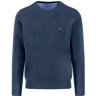 FYNCH-HATTON Feinstrickpullover aus Baumwolle mit Rundhalsausschnitt Night/M - M