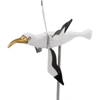 Zerodis Fliegende Möwe Windmühle, Asuka-Serie, Gartendekoration, Windspiel für Außenbereich, Wetterfest, Rasendekoration mit Drehmechanismus, Harz und Eisen, Farbbeständig