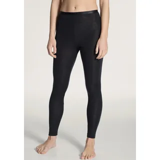 CALIDA Leggings "True Confidence", Damen, Gr. XXS (32/34), N-Gr, schwarz (ws schwarz), Feinripp, Obermaterial: 70% Wolle, 30% Seide, unifarben, normal lang, Hosen Leggings, wärmend, elastisch, Feinripp-Qualität, atmungsaktiv, weich