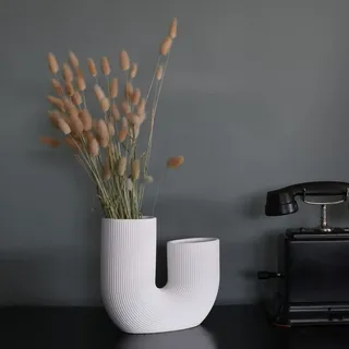 Storefactory Vase STRAVALLA weiß 24x7x21cm