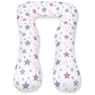 Amilian Stillkissen 330 cm Patchwork Sterne Rosa