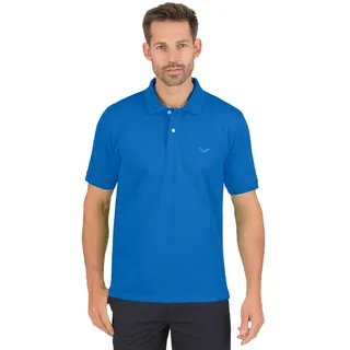 Poloshirt TRIGEMA "TRIGEMA DELUXE Piqué" Gr. 4XL, blau (electric, blue) Herren Shirts Kurzarm
