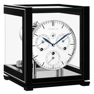 Hermle -Tischuhr Ewiger Kalender Schwarz Weiß Mechanisch Westminster 30cm- 23059-740352
