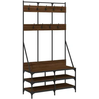 vidaXL Garderobenständer mit Schuhablage 100 x 40 x 184 cm Eichen-Optik