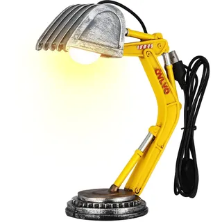 Artibetter Jungs Lampe Bagger Tischlampe Aus Harz äSthetische Nachttisch Schlafzimmer Beleuchtung Schreibtischlampen Kinderlampen FüR Schlafzimmer Jungen Bauraumdekoration FüR