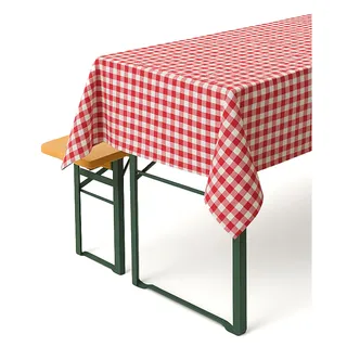 texpot Landhaus Tischdecke 130 x 130 cm rot-weiß kariert 100% Baumwolle