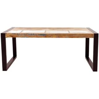 LAKSHMI-indisches-moebelhaus.de Couchtisch Retro Beige Mangoholz 110 x 45 x 60 cm