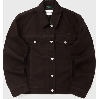 Slim Fit Buttoned Denim Jacket - brown - L