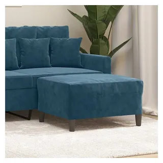 vidaXL Fußhocker Samt 70 x 55 x 41 cm Blau