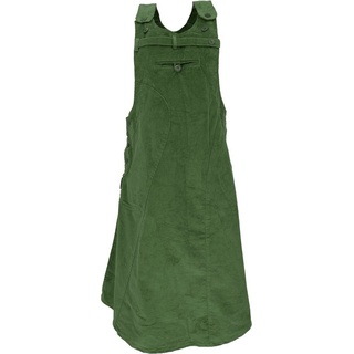 Guru-Shop Minirock Cord-Latzrock, Trägerkleid, Hippierock - grün alternative Bekleidung grün S/M