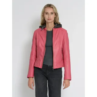 Lederjacke MUSTANG "31022244", Damen, Gr. S, rot (rouge rot), Obermaterial: 100% Lammleder. Innenfutter: 100% Baumwolle. Ärmelfutter: 100% Polyester. Wattierung: 100% Polyester. Kapuze 52% Baumwolle, 48% Polyester, Jacken