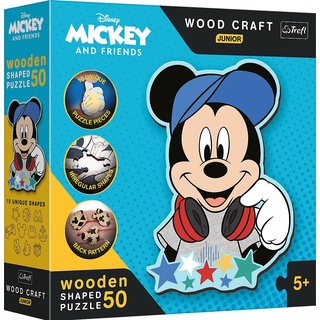 Trefl Holz Puzzle Sonderform 50 - Mickey Mouse (50 Teile)