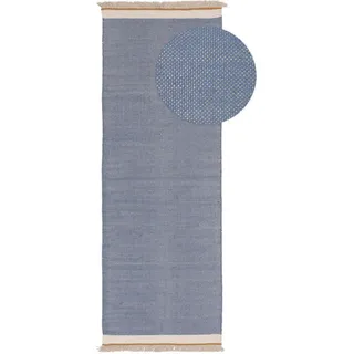 benuta pop Karla Wollteppich 70 x 200 cm Blau
