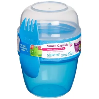 Sistema 2 Stück Snack Capsule to Go, Snackbecher, 515ml, farblich Sortiert