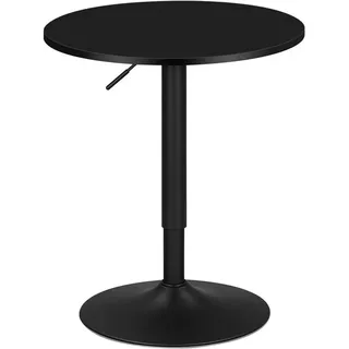 Woltu Bartisch rund 60 x 60 x 91 cm Schwarz