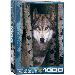 Puzzle 1000 Teile Puzzle - Puzzle - Wilde Natur Grauer Wolf, Puzzleteile