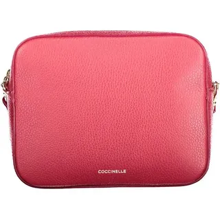 COCCINELLE Umhängetasche, Damen Henkeltasche Rot mit Schultergurt, Reißverschluss & Details