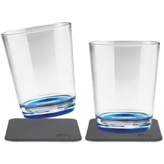 silwy Magnet Trinkbecher, 250ml, 2er Set, blau