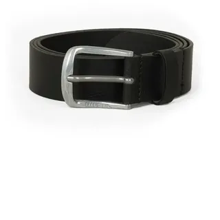 Diesel Ledergürtel 3,5 cm breit mit Metallverschluss - LOGO B-BASIC BELT 100% Echtleder schwarz 100