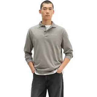 Marc O'Polo Langarm-Poloshirt grau XL