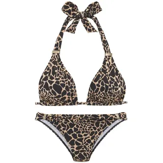 LASCANA Triangel-Bikini Damen Schwarz/Gold 40 Cup C/D