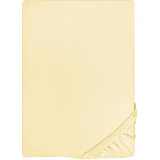 biberna Spannbettlaken Baumwolle-Jersey 60 x 120 - 70 x 140 cm gelb