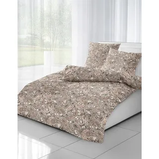 Dormisette Bettwäsche Dormisette Fein Biber Bettwäsche Beige 135x200 80x80 cm, Biber beige