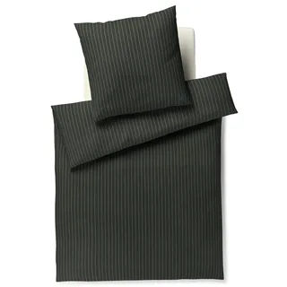 ELEGANTE Soft Stripes Gestreift Grau 155 x 220 cm + 40 x 80 cm
