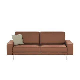 hülsta Sofa Sofabank aus Leder ¦ braun ¦ Maße (cm): B: 220 H: 85 T: 95