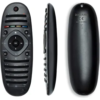 Dakana Ersatz Fernbedienung für Philips Fernseher 242254990301 Receiver Phillips TV Universalfernbedienung vorkonfiguriert und sofort einsatzbereit - Schwarz