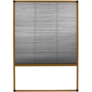 APANA Fliegengitter Insektenschutz Dachfenster Plissee Alurahmen Bausatz 140 x 170 cm braun