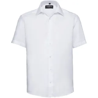 Russell Collection Tailliertes absolut bügelfreies Hemd - Kurzarm, white, 2XL